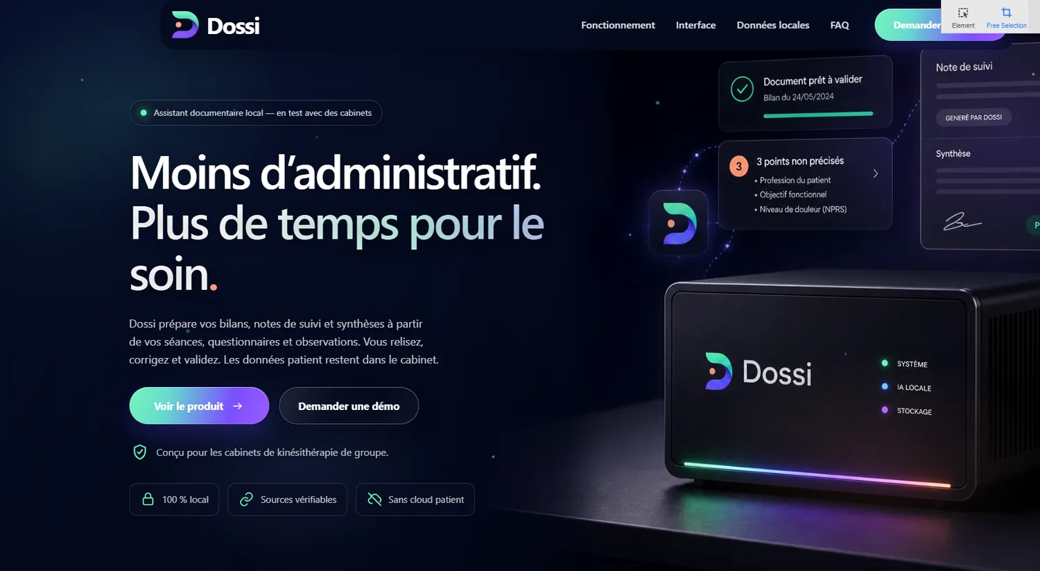 Capture du site Dossi