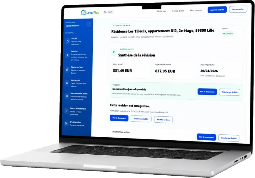 Capture du produit web LoyerPlus